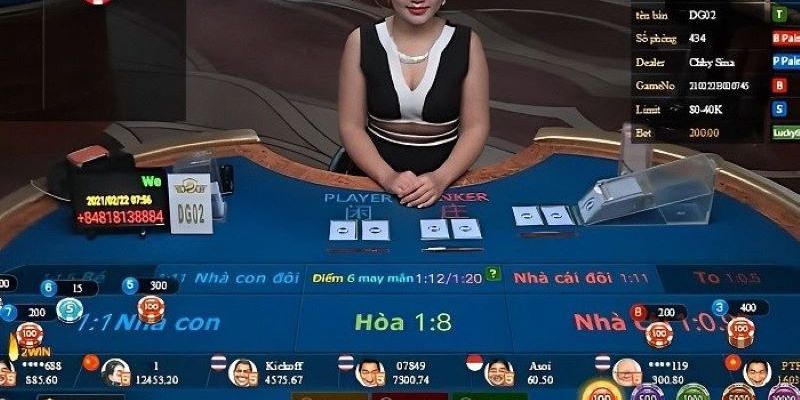 Bàn cược live stream với dealer trực tuyến